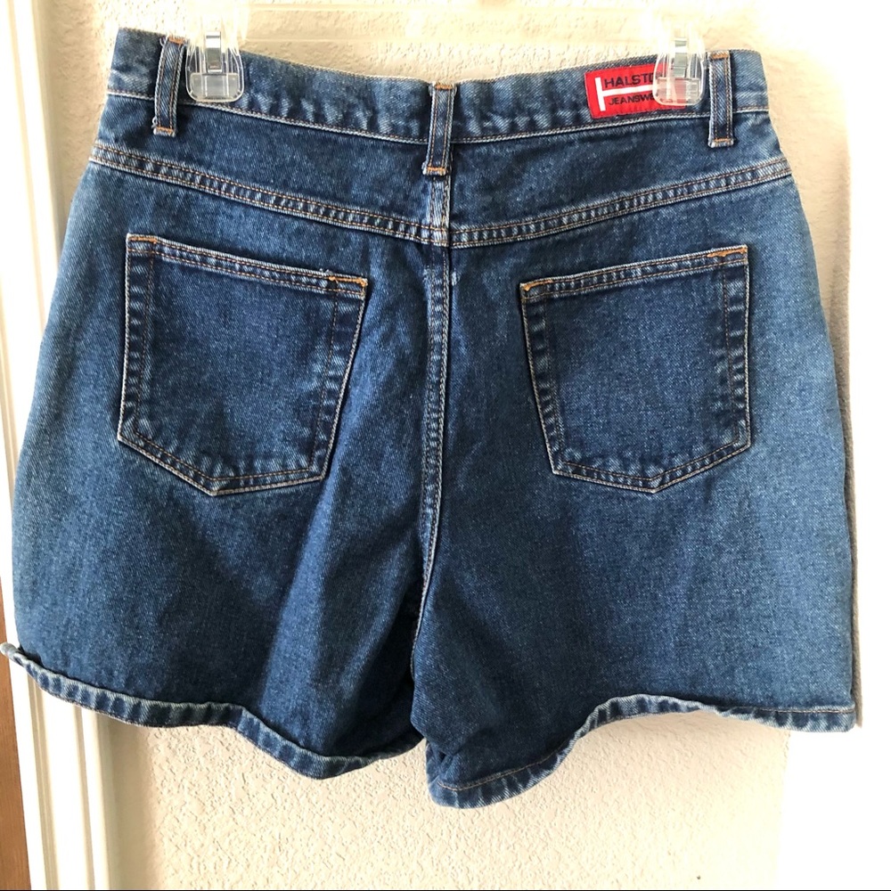 Halson Vintage 90s Baggy Mom Shorts Y2K High Waist Jean Size 10 Medium Wash - Picture 2 of 9